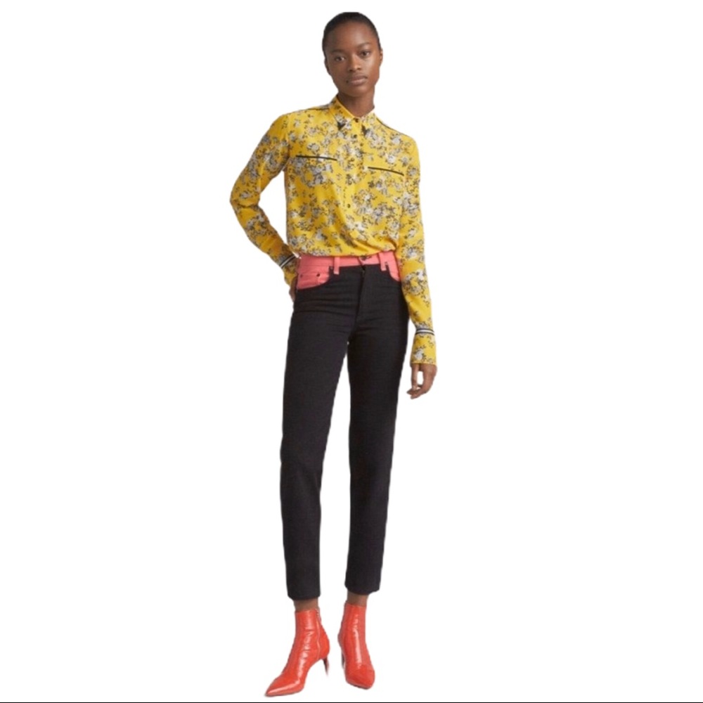 RAG & BONE ASH JEAN NWT Black Pink Waist S…
